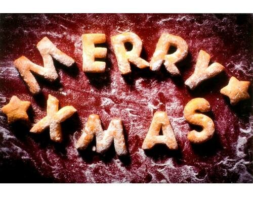 ABC Weihnachtskarte MERRY XMAS B6 mit Couvert