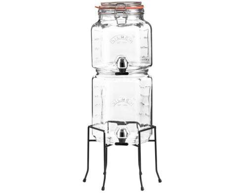 Kilner Getränkespender stapelbar Top: 2.1L, Base: 3.1L, H: 40cm