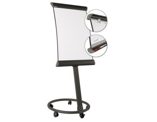 Legamaster TAURUS Flipchart anthracite mobil, lackierte Oberfläche