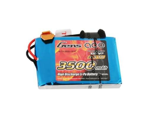Gens LiPo-Akku 3.7V 3500mAh TX 1S1P 63x45x8.5 mm 60g JR
