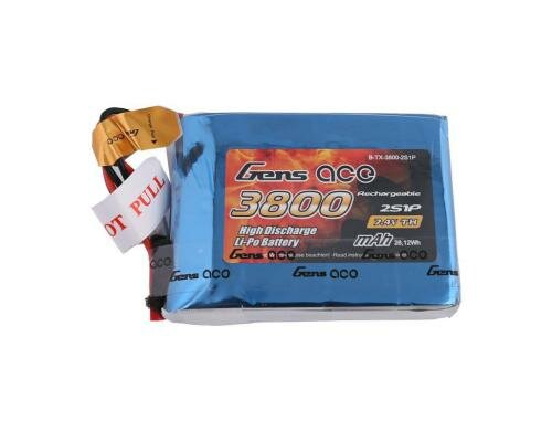 Gens LiPo-Akku 7.4V 3800mAh TX 2S1P 70x52x19 mm 140g BEC