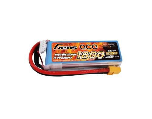 Gens LiPo-Akku 18.5V 1800mAh 45C 5S1P 100x33x31 mm 230g XT60