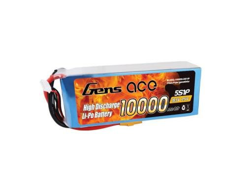 Gens LiPo-Akku 18.5V 10000mAh 25C 5S1P 171x66x48 mm 1121g XT90