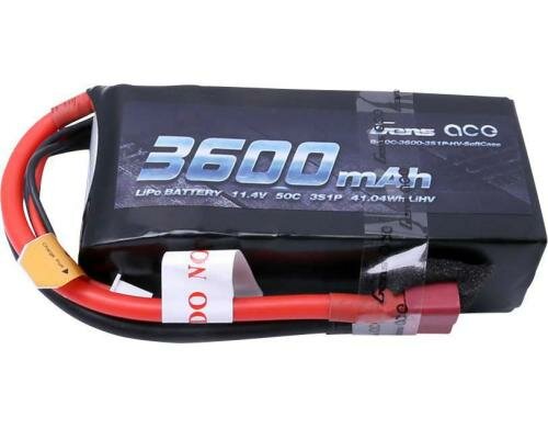 Gens LiHV-Akku 11.4V 3600mAh 50C 3S1P 89x42x25 mm 209g Deans