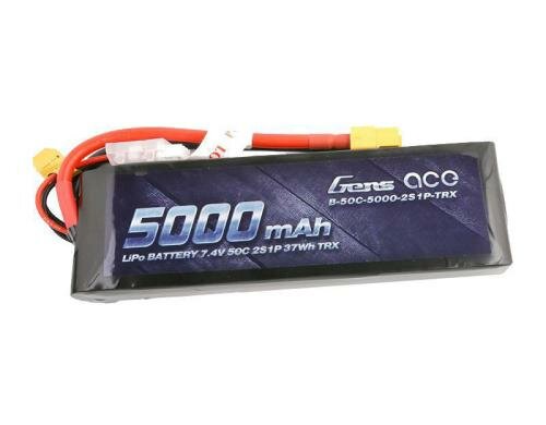 Gens LiPo-Akku 7.4V 5000mAh 50C 2S1P TRX 134x40x17 mm 264g XT60