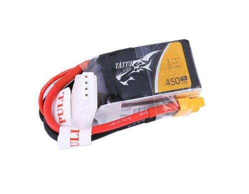 Tattu LiPo-Akku 14.8V 450mAh 75C 4S1P 45x24x27 mm 55g XT30