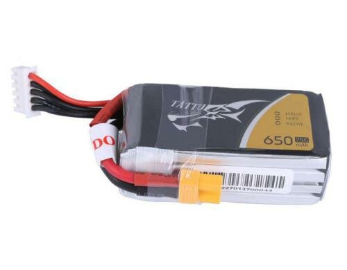 Tattu LiPo-Akku 14.8V 650mAh 75C 4S1P 60x31x21 mm 74g XT30