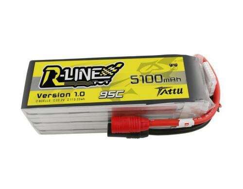 Tattu LiPo-Akku 22.2V 5100mAh 95C 6S1P RL 149x49x56 mm 850g AS150