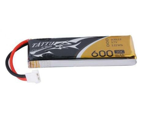 Tattu LiPo-Akku 3.7V 600mAh 30C 1S1P 60x19x7 mm 16g Molex 1 Stück