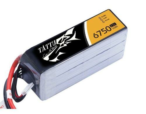 Tattu LiPo-Akku 14.8V 6750mAh 25C 4S1P 135x42x44 mm 605g XT90