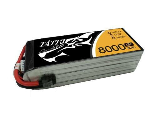 Tattu LiPo-Akku 18.5V 8000mAh 15C 5S1P 165x64x41 mm 992g EC5