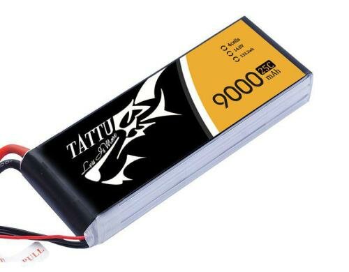 Tattu LiPo-Akku 14.8V 9000mAh 25C 4S1P 208x73x25 mm 809g EC5