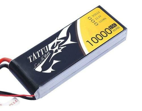 Tattu LiPo-Akku 11.1V 10000mAh 15C 3S1P 165x65x31 mm 676g EC5
