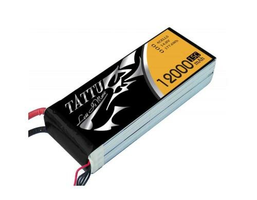 Tattu LiPo-Akku 14.8V 12000mAh 15C 4S1P 179x70x39 mm 1064g EC5