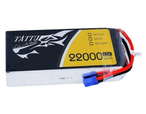 Tattu LiPo-Akku 14.8V 22000mAh 25C 4S1P 195x91x43 mm 1673g EC5