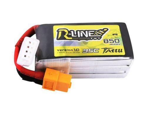 Tattu LiPo-Akku 11.1V 850mAh 95C 3S1P RL 60x30x32 mm 108g XT60