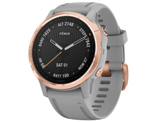 Garmin fenix 6S Sapphire Rose gold-tone with powder grey band