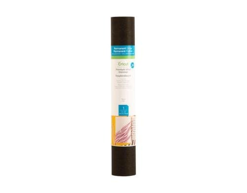 Cricut Vinylfolie Premium Shimmer schwarz 1 Rolle à 30.5 x 122 cm, permanent haftend