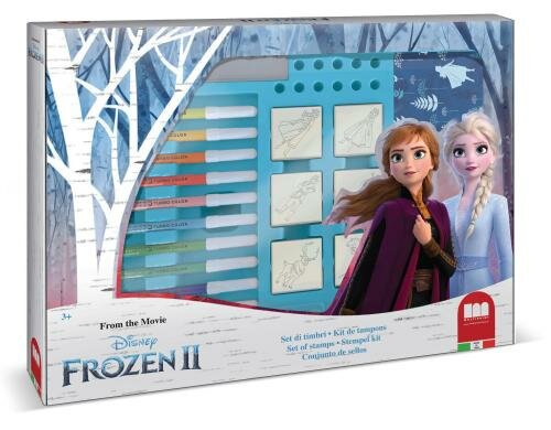 Multiprint Maxi Box Frozen II 7 Stempel+Kissen+12 Filzstifte+Lineal+Book