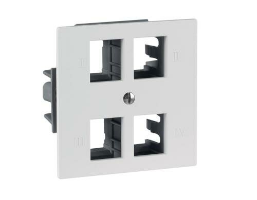 R + M Anschlussdose 60x60 Cat 5, 6 4x RJ45 weiss