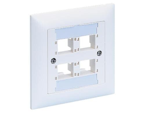 R + M UP-Anschlussdose 88x88 4x 1 Port leer weiss