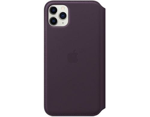 Apple iPhone 11 PM Leder Folio Aubergine aus hochwertigem Leder
