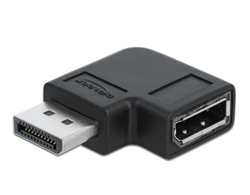 Delock Displayport Adapter, 90° gewinkelt links gewinkelt. Unterstützt DP 1.4, 8K