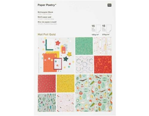 Rico Design Motivpapier Weihnachten 270 g/m2, 15 Blatt