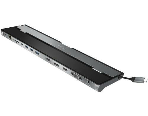 USB Type-C Triple Display Docking Station 2xUSBC,2xHDMI,DP,VGA,RJ45,3xUSBA,SD,MicroSD