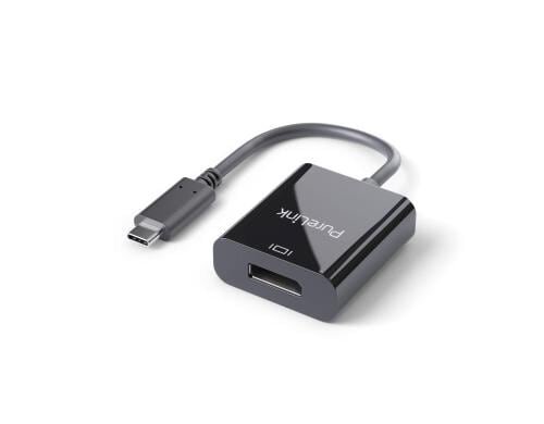 PureLink Premium Adapter USB Typ-C zu DP 4K bis 60Hz, Displayport, 10cm, Schwarz