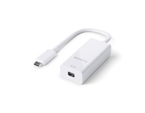 PureLink Premium Adapter USB Typ-C-Mini DP 4K bis 60Hz, Mini Displayport, 10cm, Weiss