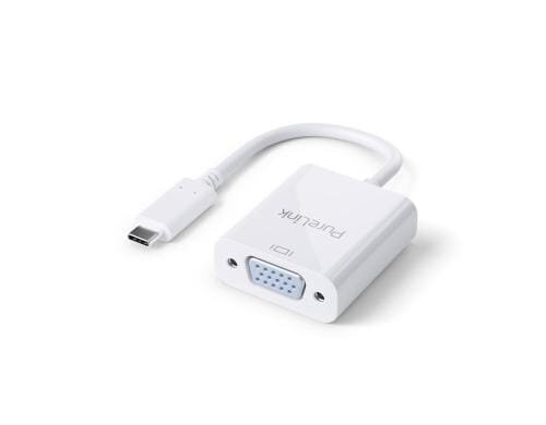 PureLink Premium Adapter USB Typ-C zu VGA 2K bis 60Hz, VGA, 10cm, Weiss