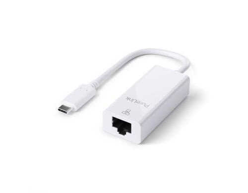 PureLink Premium Netzwerkadapter USB-C USB-C zu RJ45, 10cm, 1Gbps, Weiss