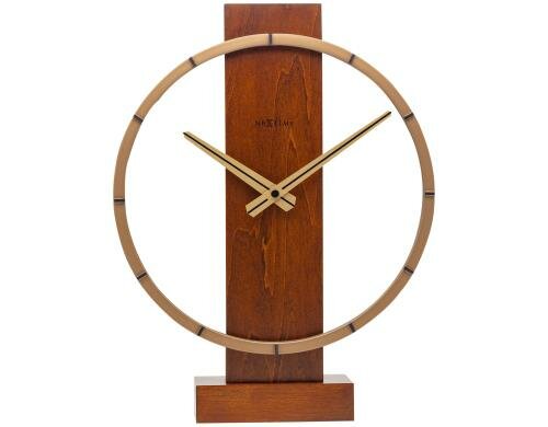 NexTime Tischuhr Carl braun 34x27cm