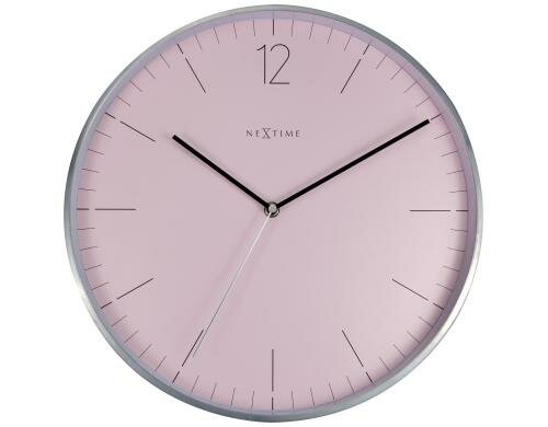 NexTime Wanduhr Essential pink Durchmesser 34cm