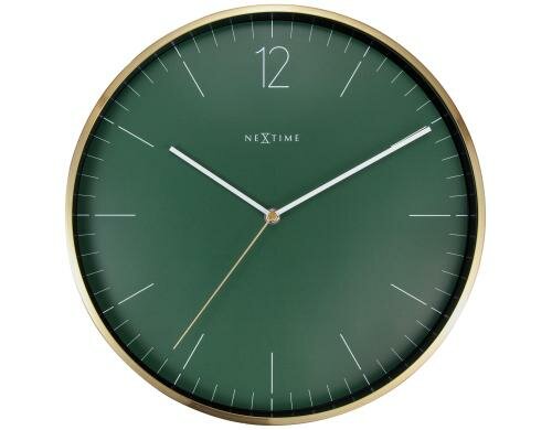 NexTime Wanduhr Essential Forrest Green Durchmesser 34cm