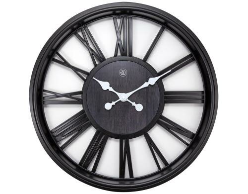 NexTime Wanduhr Quebec schwarz Durchmesser 51cm