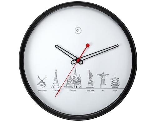 NexTime Wanduhr Worldtour Durchmesser 30cm