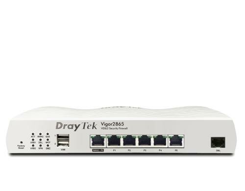 DrayTek Vigor 2865 Annex-A VDSL2 Modem 5x Gbit LAN, 32x VPN, WAN, Firewall