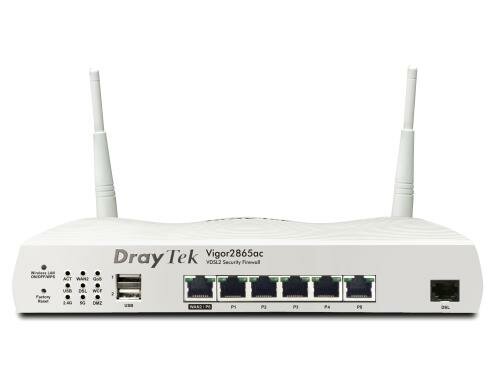 DrayTek Vigor 2865AC Annex-A VDSL2 Modem 5x Gbit LAN, 32x VPN, WAN, Firewall