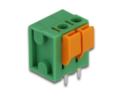 Delock Terminalblock mit Drucktaster, 4Stk für Platine 5.08mm , 2Pin, vertikal