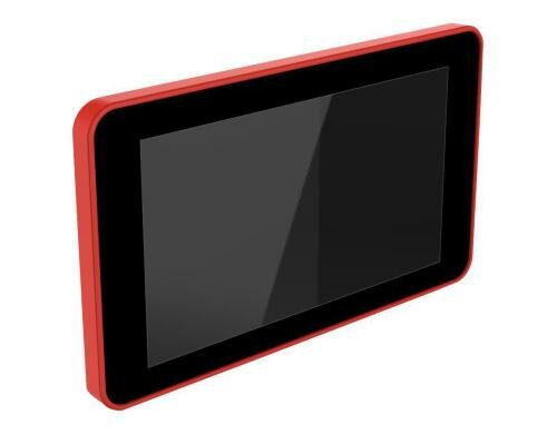 Multicomp 7 Gehäuse für Pi4 und 7 TFT Rot, Werkzeuglos zusammenbaubar