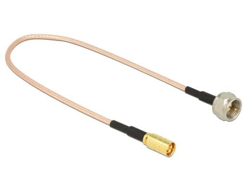 Delock F-Stecker - SMB Stecker Adapterkabel 25cm, 50Ohm Kabeltyp: RG-316