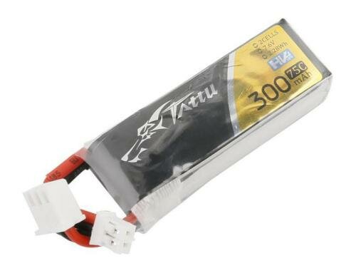 Tattu LiHV-Akku 7.6V 300mAh 75C 2S1P 47x17x13 mm 17g JST-PHR