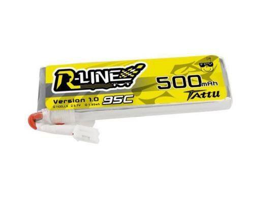 Tattu Lipo-Akku 3.7V 500mAh 95C 1S1P RL 60x19x9 mm 15g JST-PHR