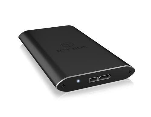 ICY BOX ext. 1.8 Gehäuse IB-182aMU3 schwarz, USB 3.0, für mSATA SSD
