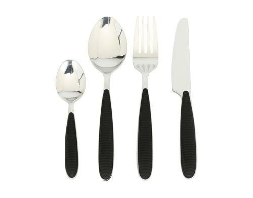 Tognana Besteckset 24tlg Glossy Schwarz Edelstahl