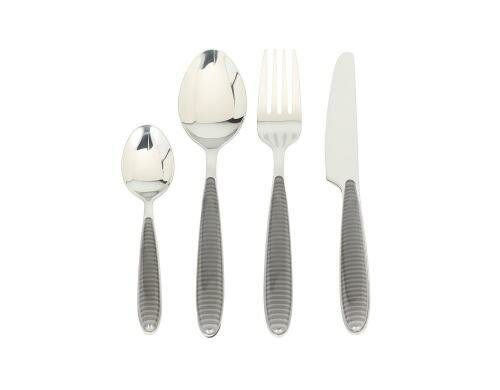 Tognana Besteckset 24tlg Glossy Grau Edelstahl