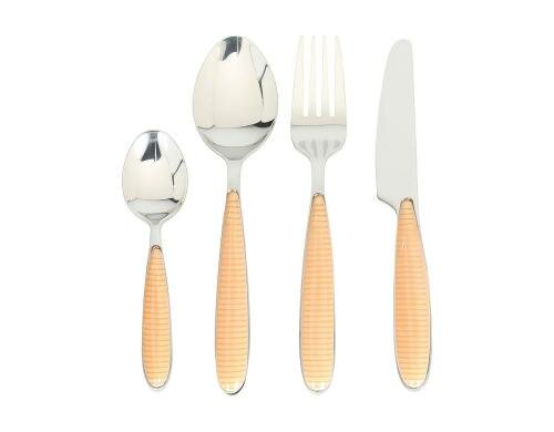 Tognana Besteckset 24tlg Glossy Orange Edelstahl