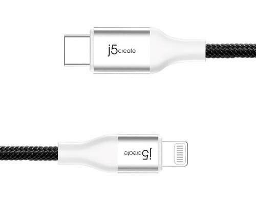 J5Create Lightning to USB-C Cable (1.2m) Weiss
